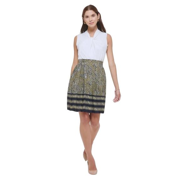 TOMMY HILFIGER Paisley Knee Pleated Skirt, Size 12, New with Tag - Picture 4 of 9